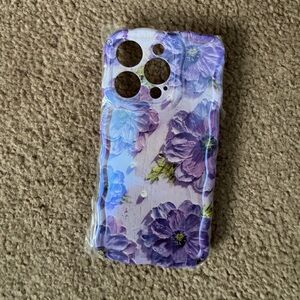 Floral Purple Phone Case iPhone 16 Pro